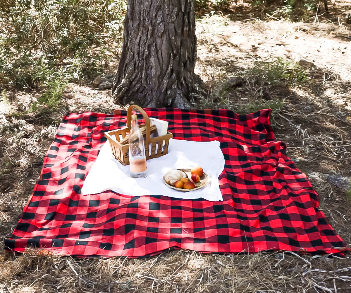 Red and Black Tablecloth