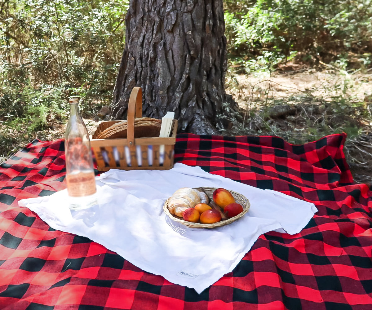 Red and Black Tablecloth