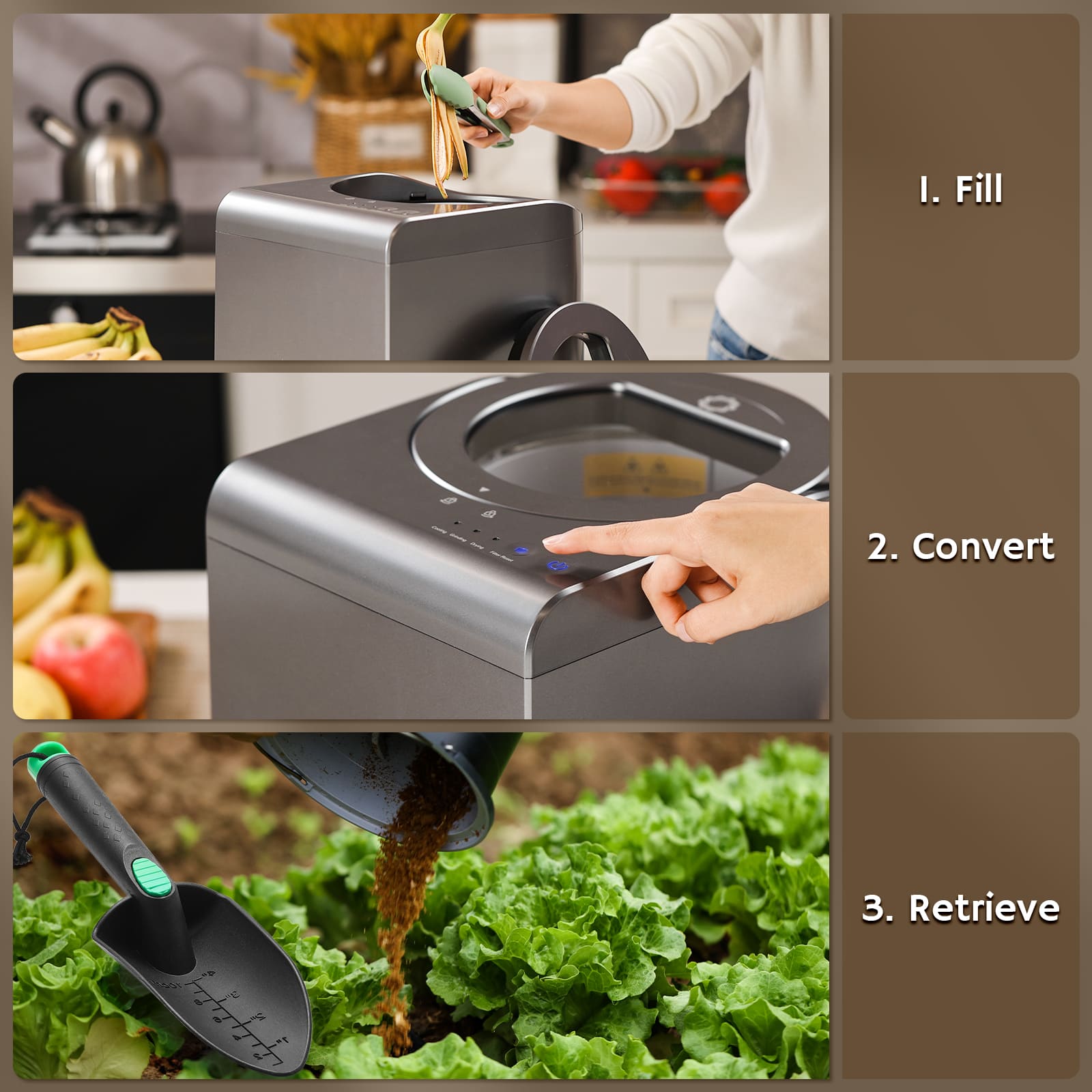 Revive Electric Kitchen Composter, Visual Version Airthereal