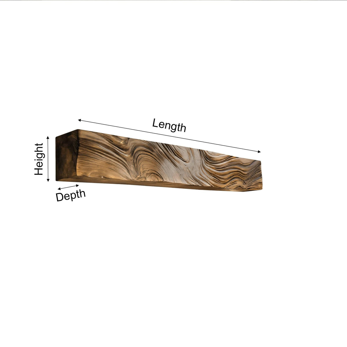 Rheon Sculpted Solid Wood Fireplace Mantel Shelf
