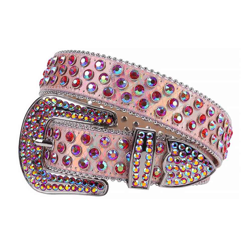All Pink Rhinestone Belt