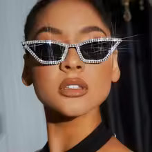 Rhinestone Cat Eye Sunglasses for Women - Party, Bar, and Nightclub Eyewear