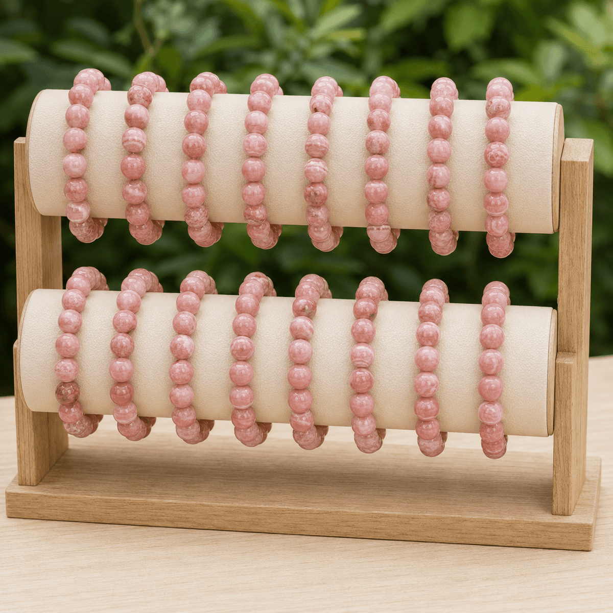 Rhodochrosite Bracelet | Rhodochrosite Crystal Bracelet (Compassion and Relaxation)