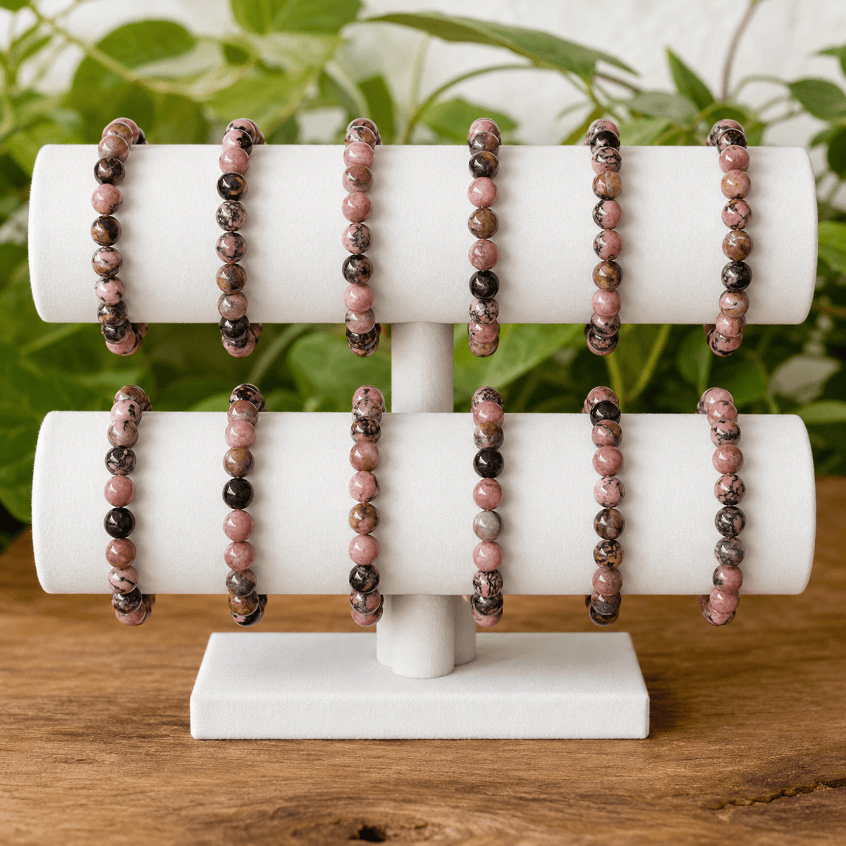 Rhodonite Bracelet (Empathy and Dispelling Negative Energy).