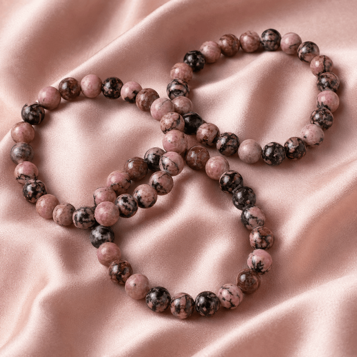 Rhodonite Bracelet (Empathy and Dispelling Negative Energy).