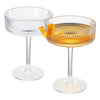 Barcelona Acrylic Champagne Coupe Cocktail Glassware, Set of 2