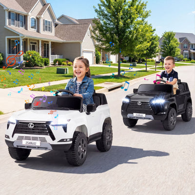 Ride on Car 24V 4WD Licensed LEXUS GX550 Electric Vehicle with Remote for Boys Girls Aged 3+-White