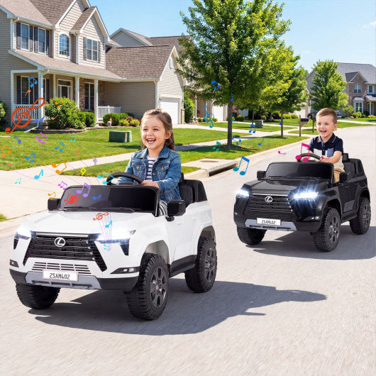 Ride on Car 24V 4WD Licensed LEXUS GX550 Electric Vehicle with Remote for Boys Girls Aged 3+-White