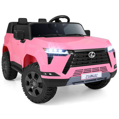 Ride on Car 24V 4WD Licensed LEXUS GX550 Electric Vehicle with Remote for Boys Girls Aged 3+-Pink