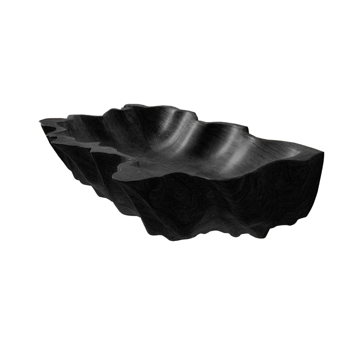 Ridgeflow Carved Solid Wood Vessel Sink