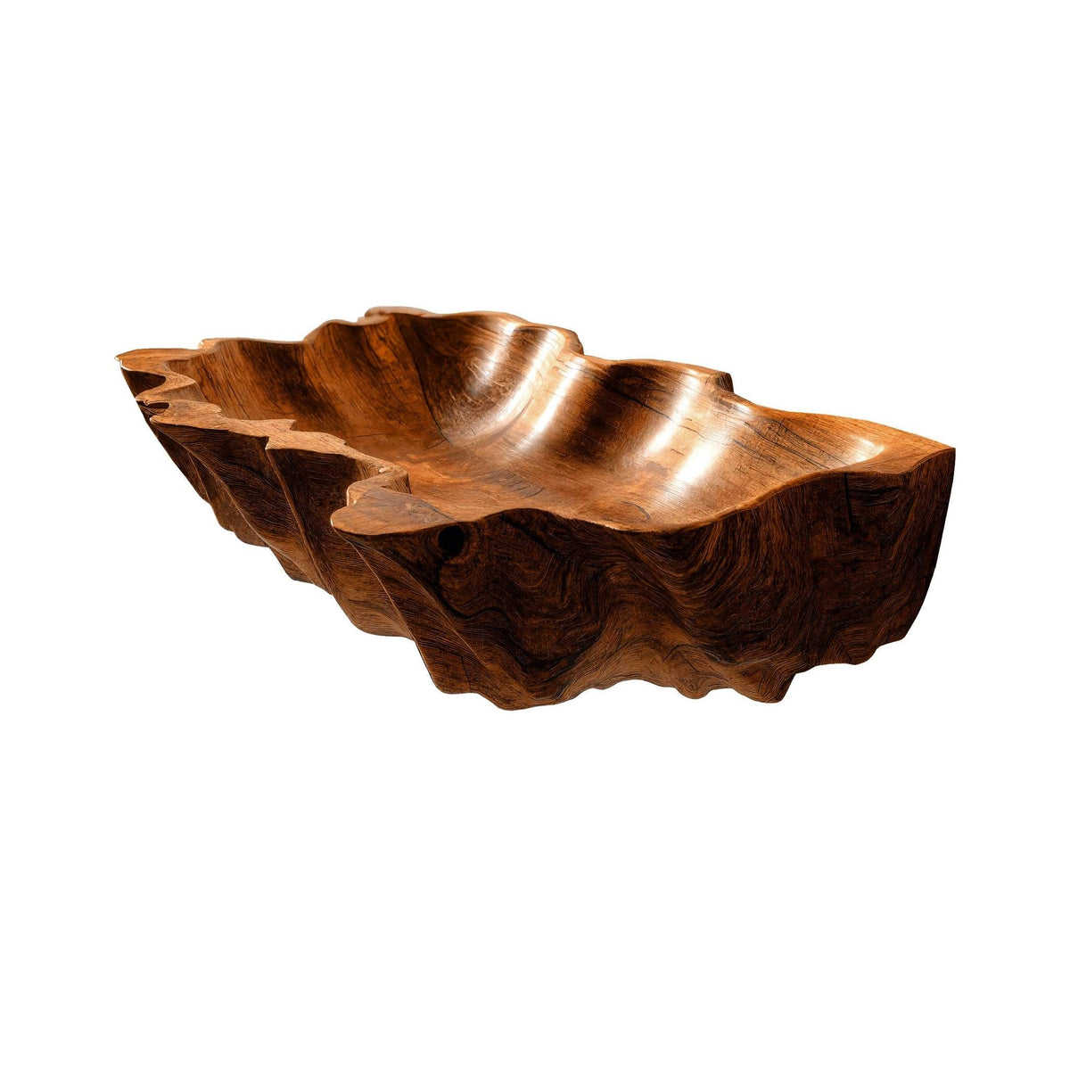 Ridgeflow Carved Solid Wood Vessel Sink
