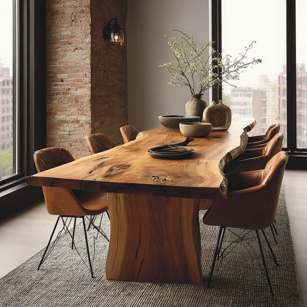 Ridgewood Live Edge Solid Wood Dining Table