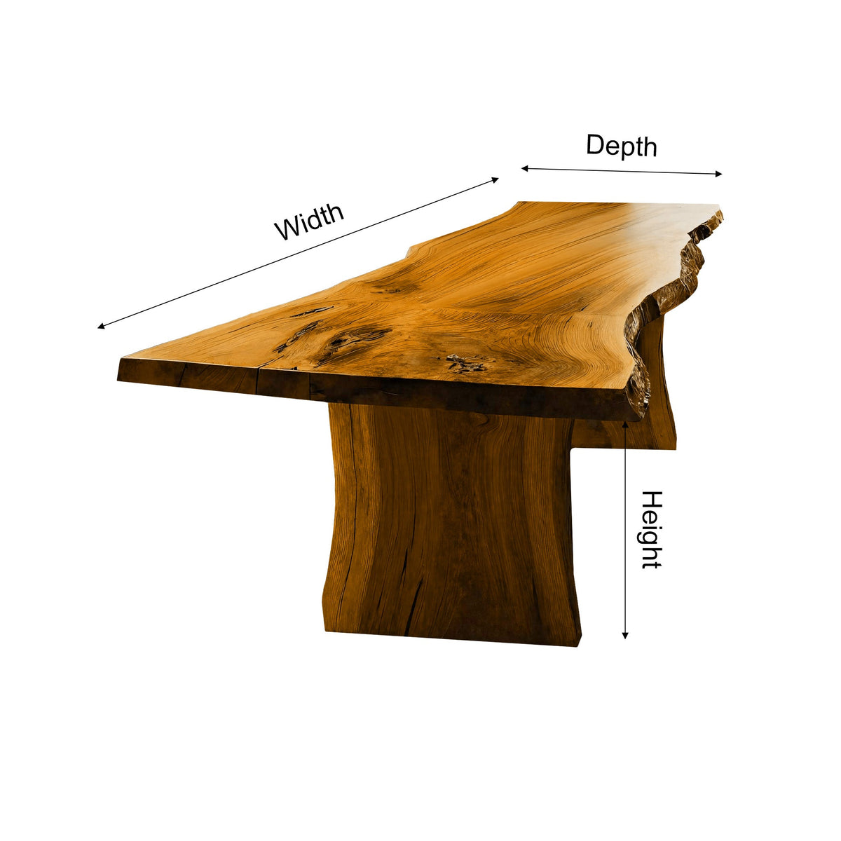 Ridgewood Live Edge Solid Wood Dining Table