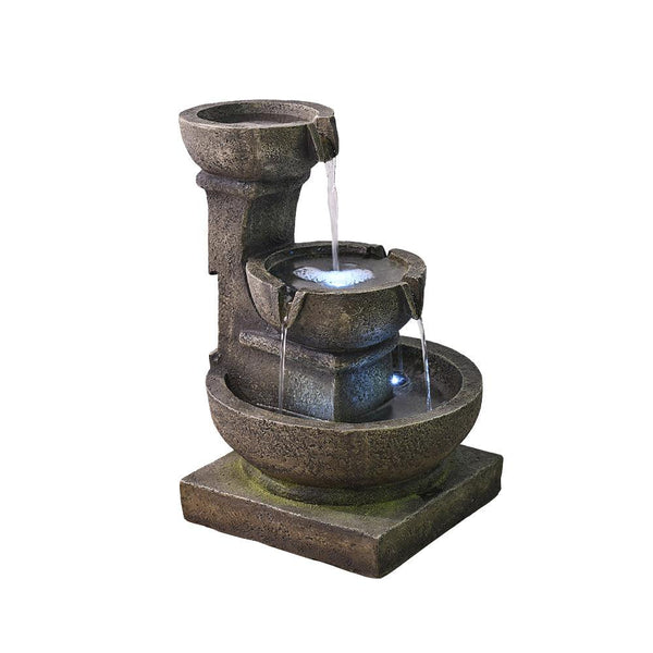 Resin Classical 3 Tier Tabletop Garden Fountain 16 Inch