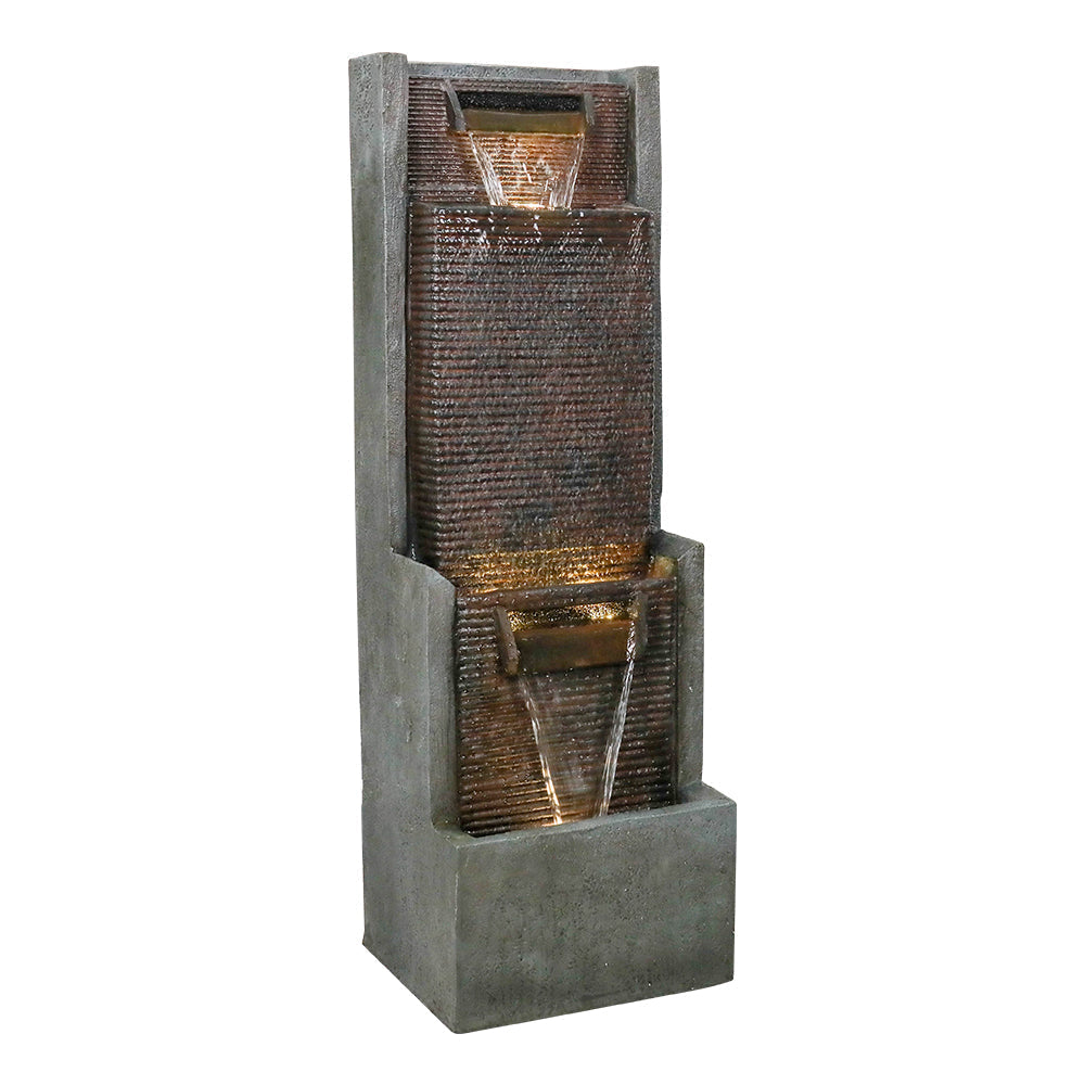 Resin Slim Outdoor Wall Fountain 39 Inch 11 Inch Deep