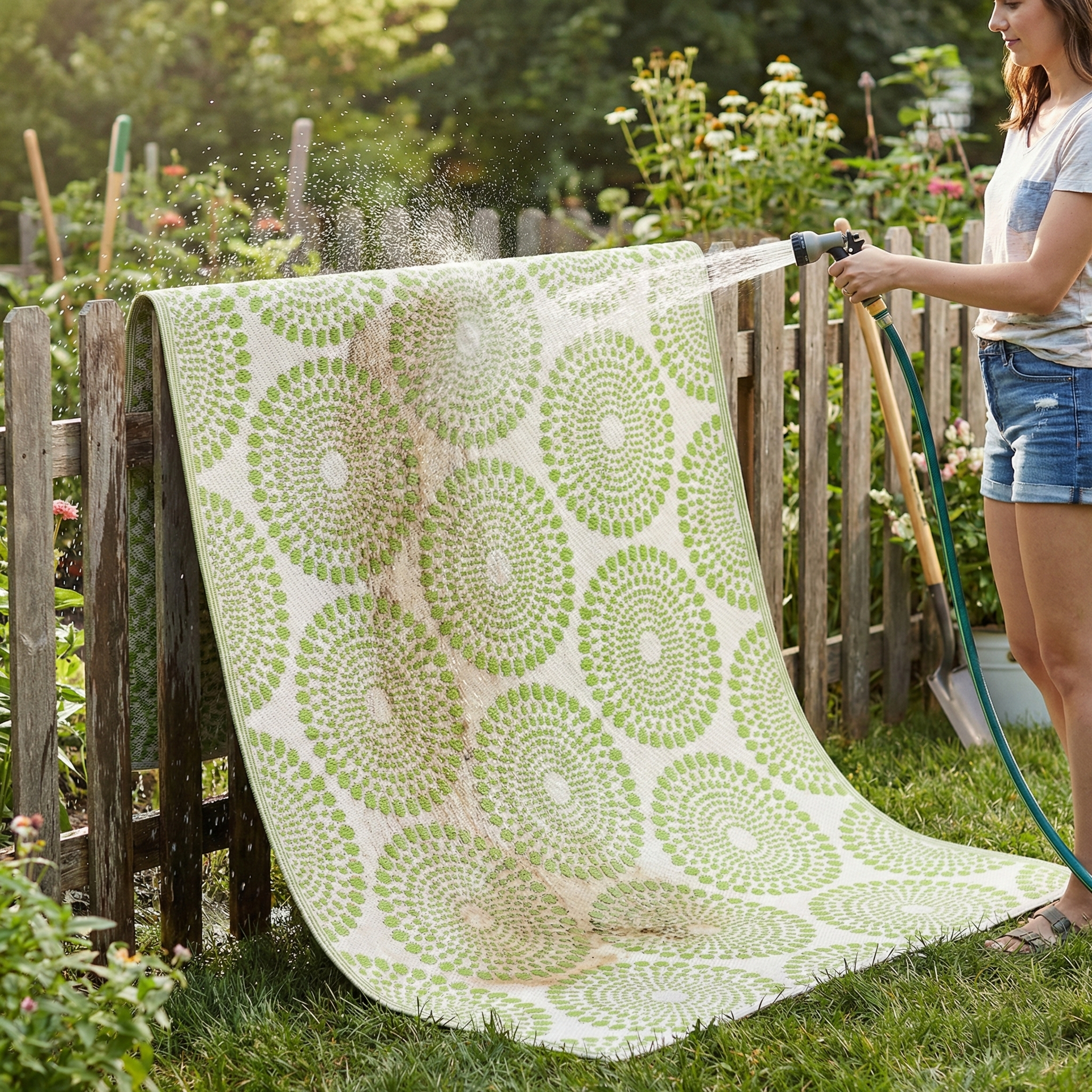 Rio - Green Outdoor Rug for Patio