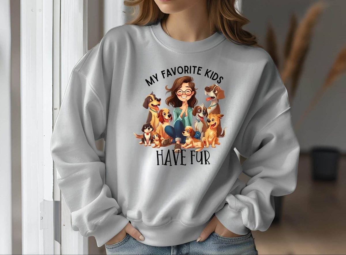 My Favorite Kids Have Fur Sweatshirt – Cozy Pet Lover Pullover