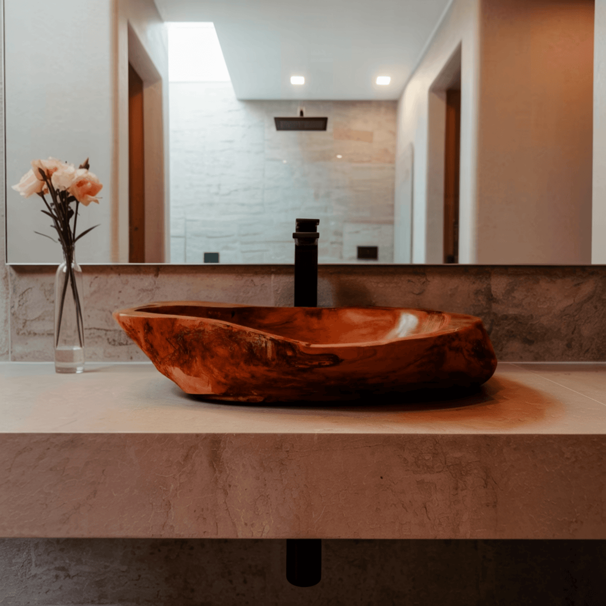 Rivermold Live Edge Wood Vessel Sink
