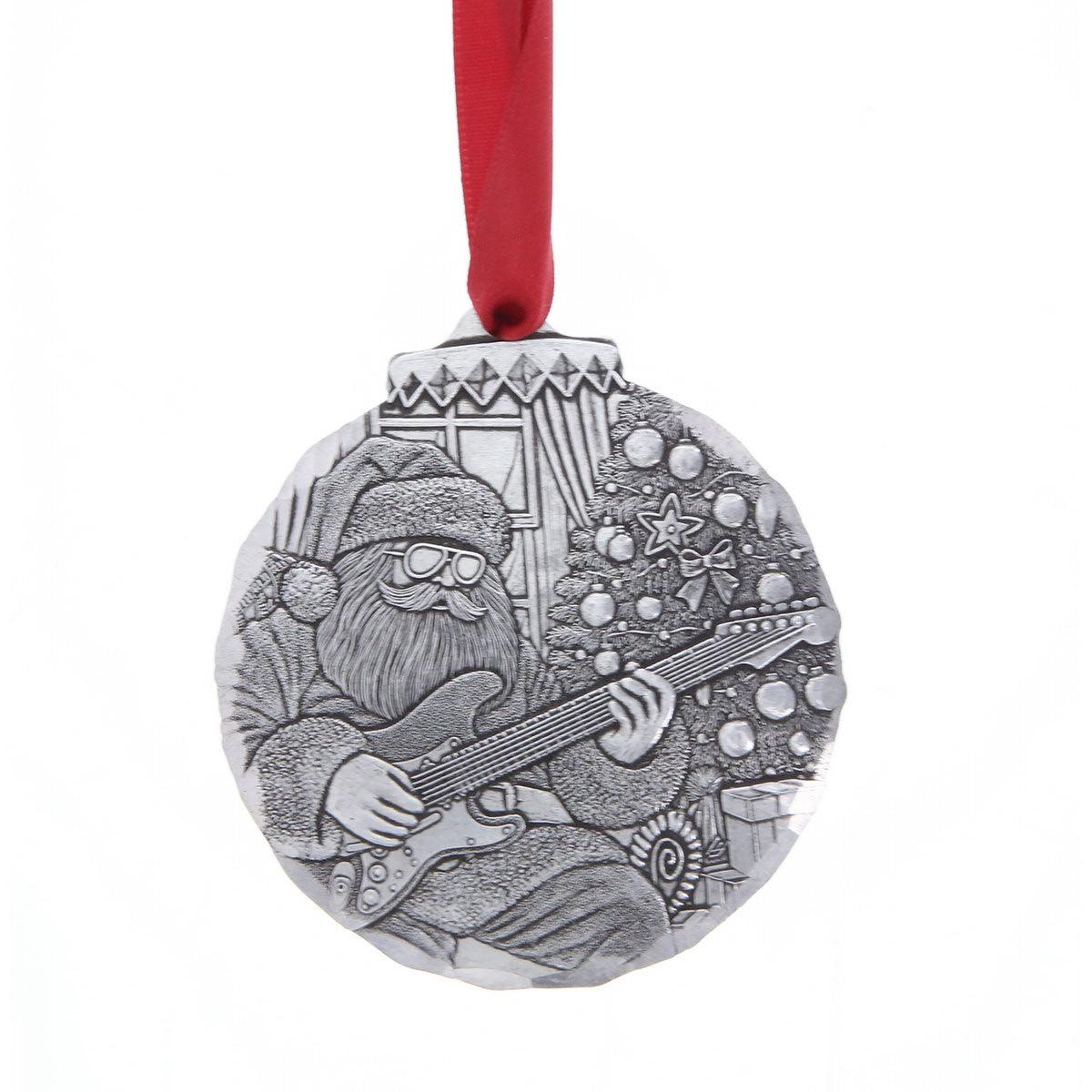 Rock-N-Roll Santa Ornament