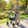 Rollator Walker with Seat and Height Adjustable Handles-Blue