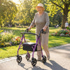 Rollator Walker with Seat and Height Adjustable Handles-Purple