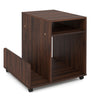 Rolling End Table 3-Tier Mobile Side Table with Side Storage Rack Modern Small Nightstand-Brown