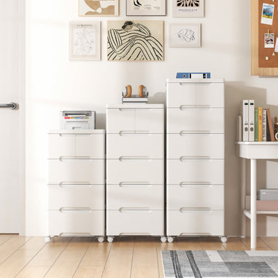 Rolling Storage Cabinet with Universal Wheels and 5/6/7 Drawers-6-Drawer