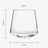 Rolling Un-Spillable Stemless Spinning Aerating Wine Glasses | Set of 2 | Spill-Proof Aerating Wine Glass, No Stem Tilted Glassware for Whiskey, Champagne, Cocktail, Water, Gift For Her, Him 13.5OZ