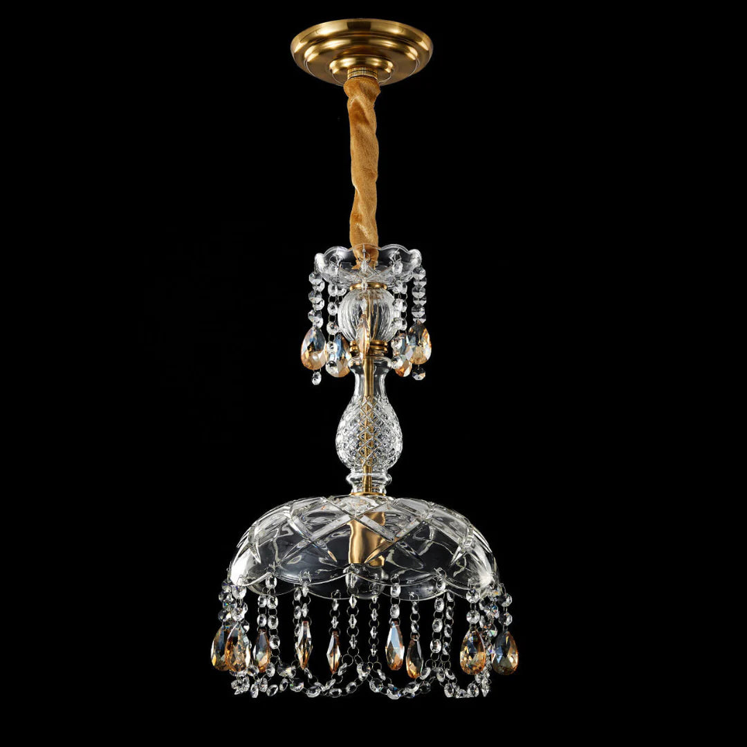 Rondelle Crystal Flower Pendant lamp