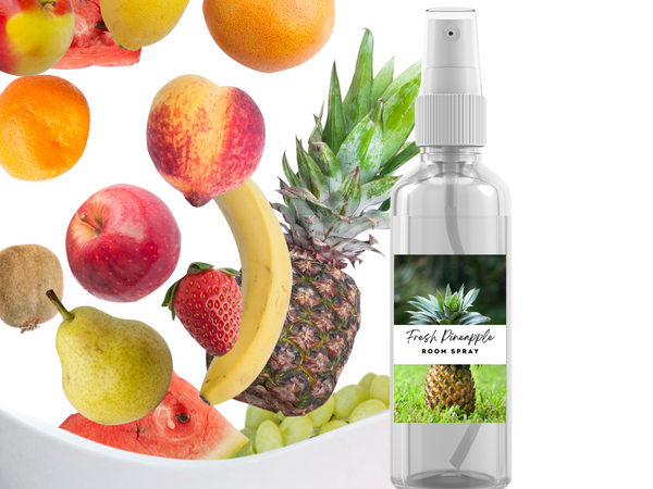 Fruity & Juicy Room Spray Collection – Handcrafted Room & Linen Sprays with Lively Scents of Strawberry, Peach, Pineapple, Black Cherry & Mango