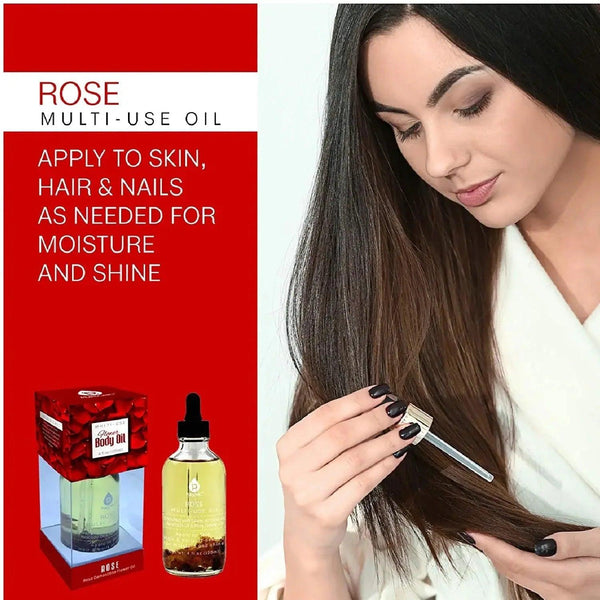Rose flower Multi Use Body Oils 4 Oz - Gifts for You 'n Me