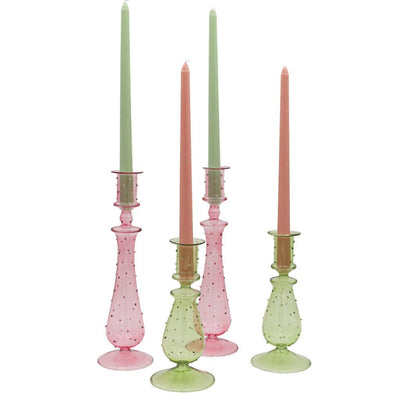 Rose Garden Dotty Glass Candle Holders – Case of 12