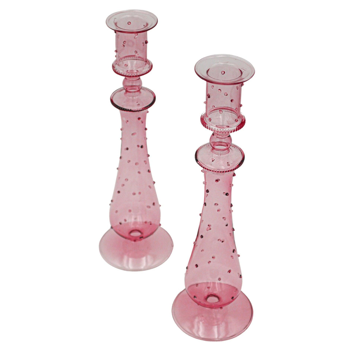 Rose Garden Dotty Glass Candle Holders – Case of 12