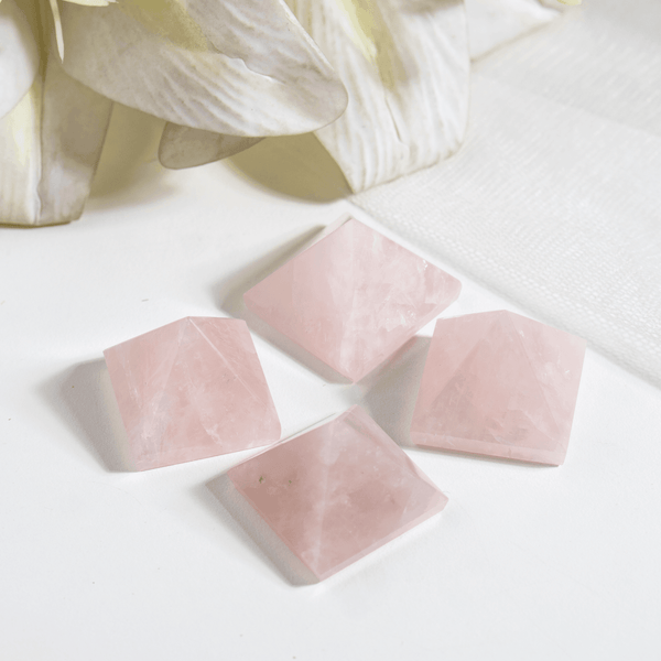 Rose Quartz Pyramids (Balance and Emotional Health)