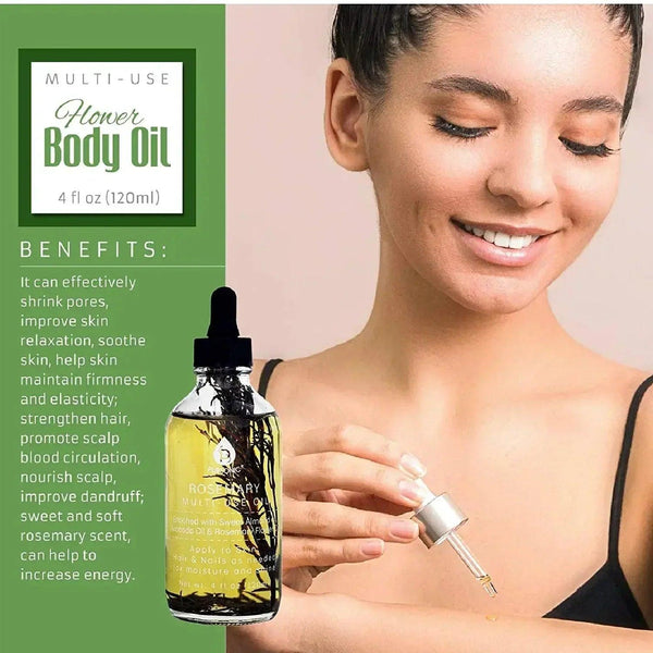 Rosemary Flower Multi Use Body Oils 4 Oz - Gifts for You 'n Me