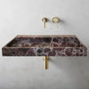 Rosso Levanto Marble Rectangular Wall-mount Sink (W)20