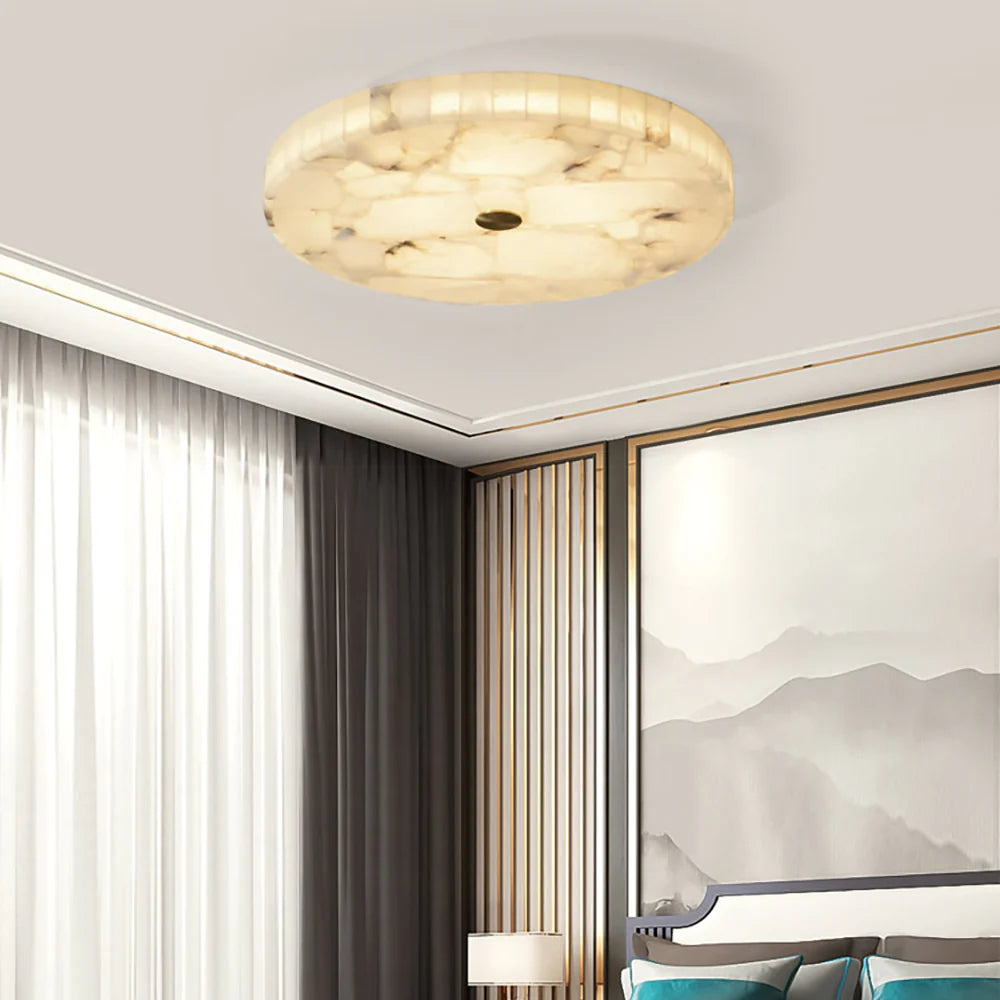 Alabaster Round Ceiling Lamp