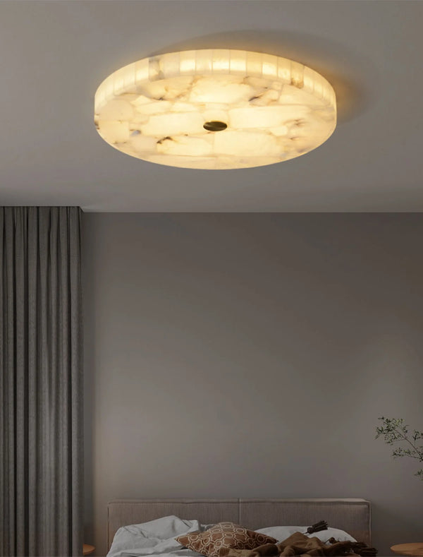 Alabaster Round Ceiling Lamp