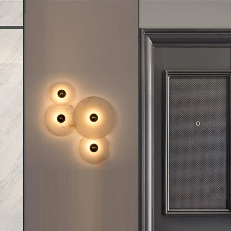 Round Alabaster Wall Lamp