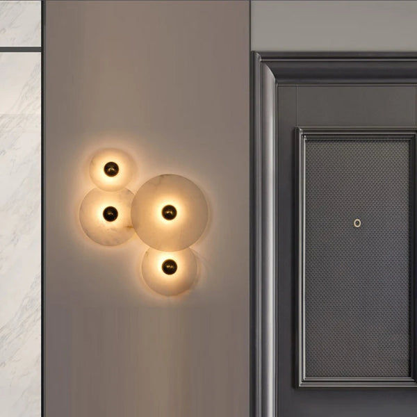 Round Alabaster Wall Lamp
