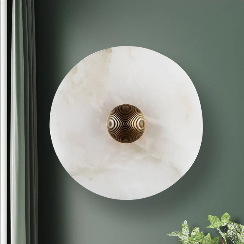 Round Alabaster Wall Lamp