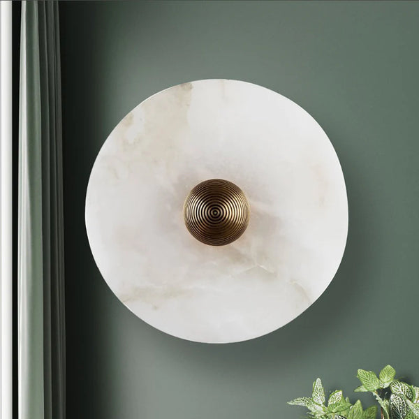 Round Alabaster Wall Lamp
