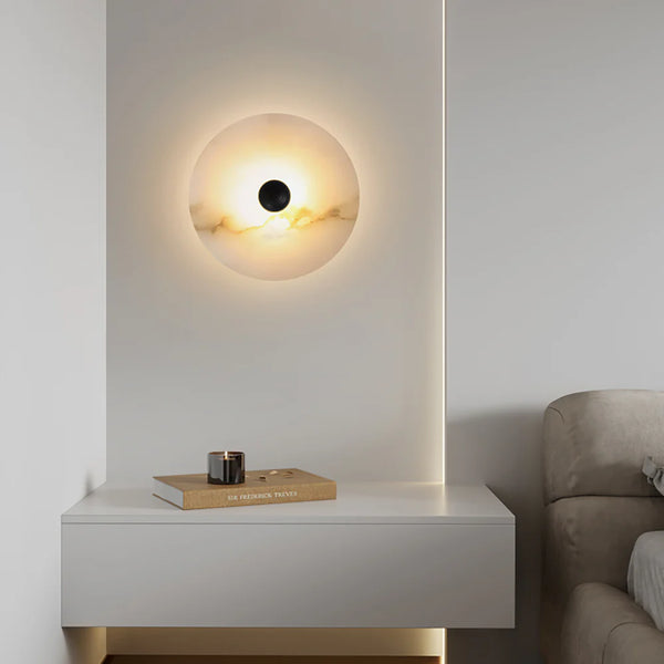 Round Alabaster Wall Lamp