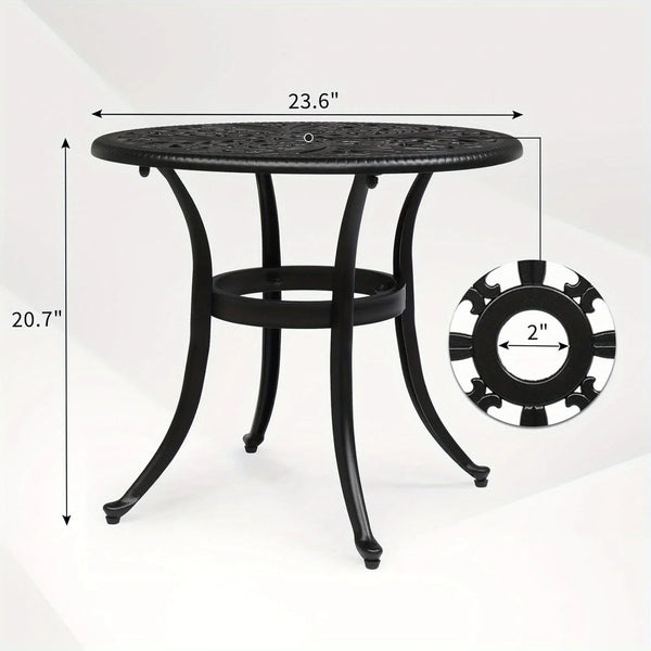 Round Cast Aluminum Patio Side Table