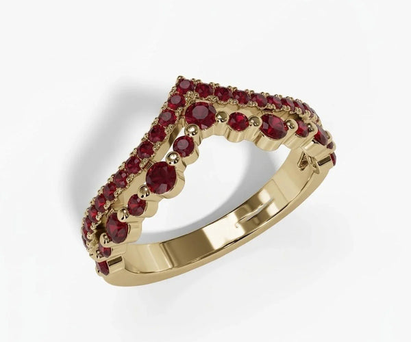 Round Cut Gemstone Ring