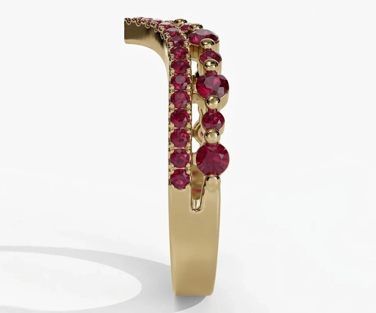 Round Cut Gemstone Ring