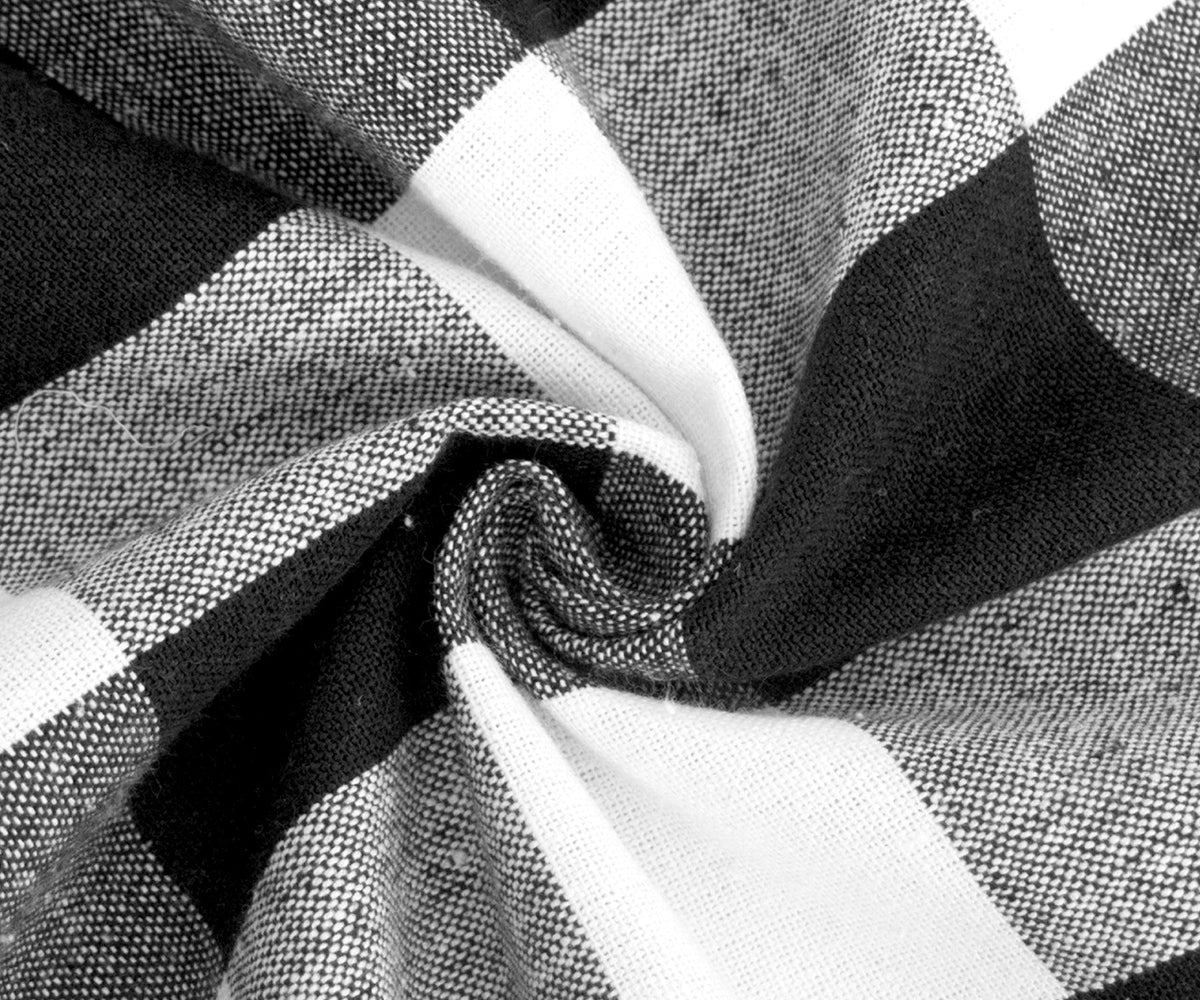 Black Round Tablecloth - Cotton Table Cover