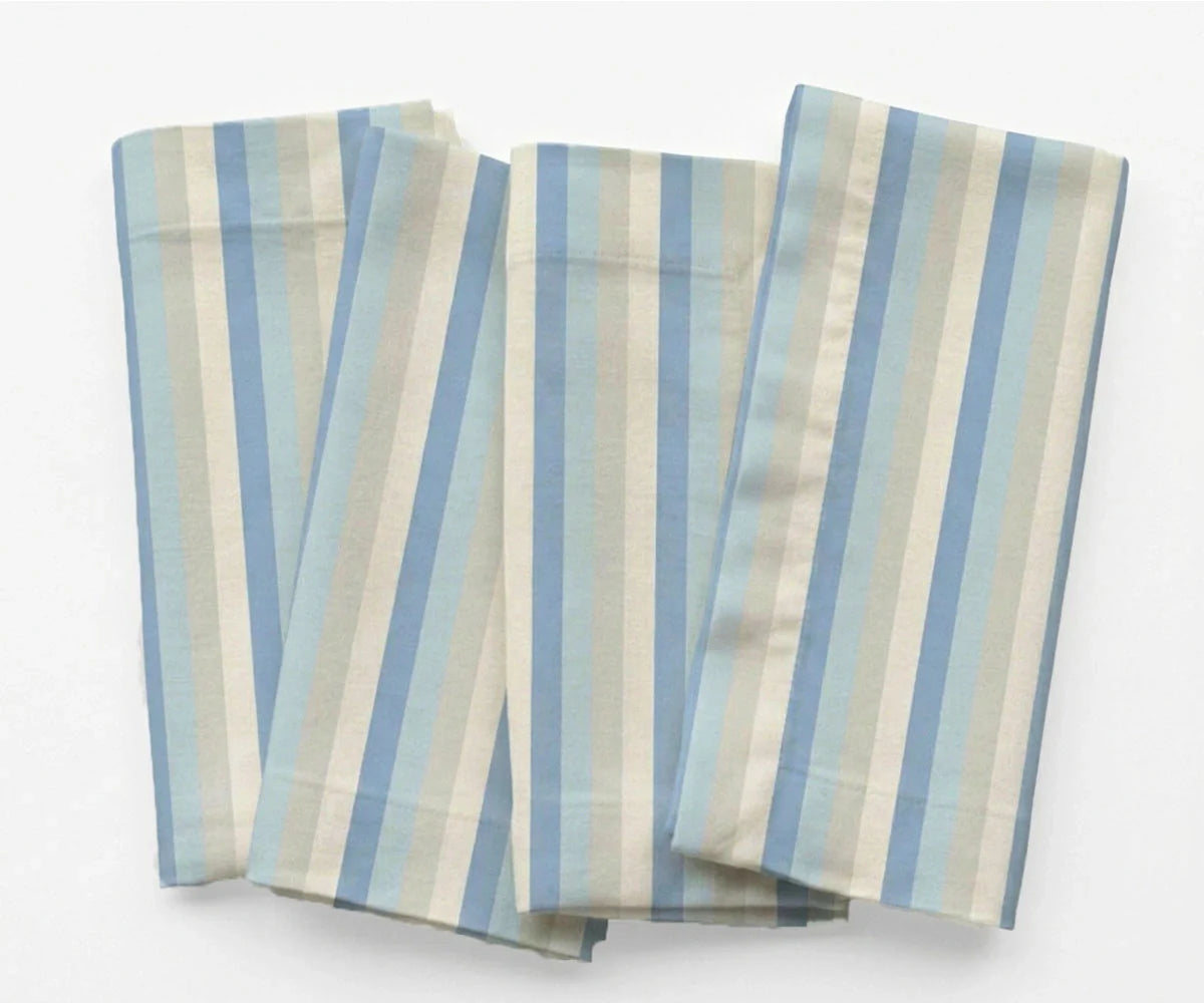 Blue Striped Cotton Napkins