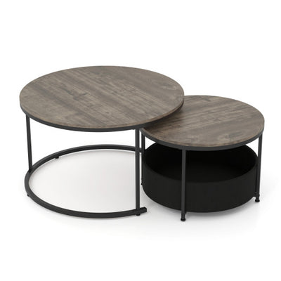 Round Coffee Table Set of 2 31.5