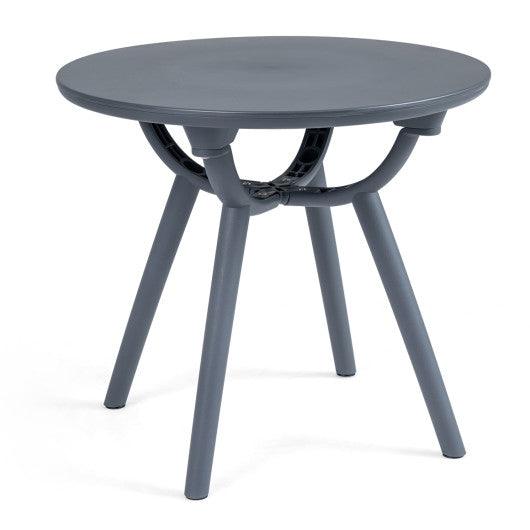 Round Patio Storage Side Table for Poolside and Balcony-1 piece